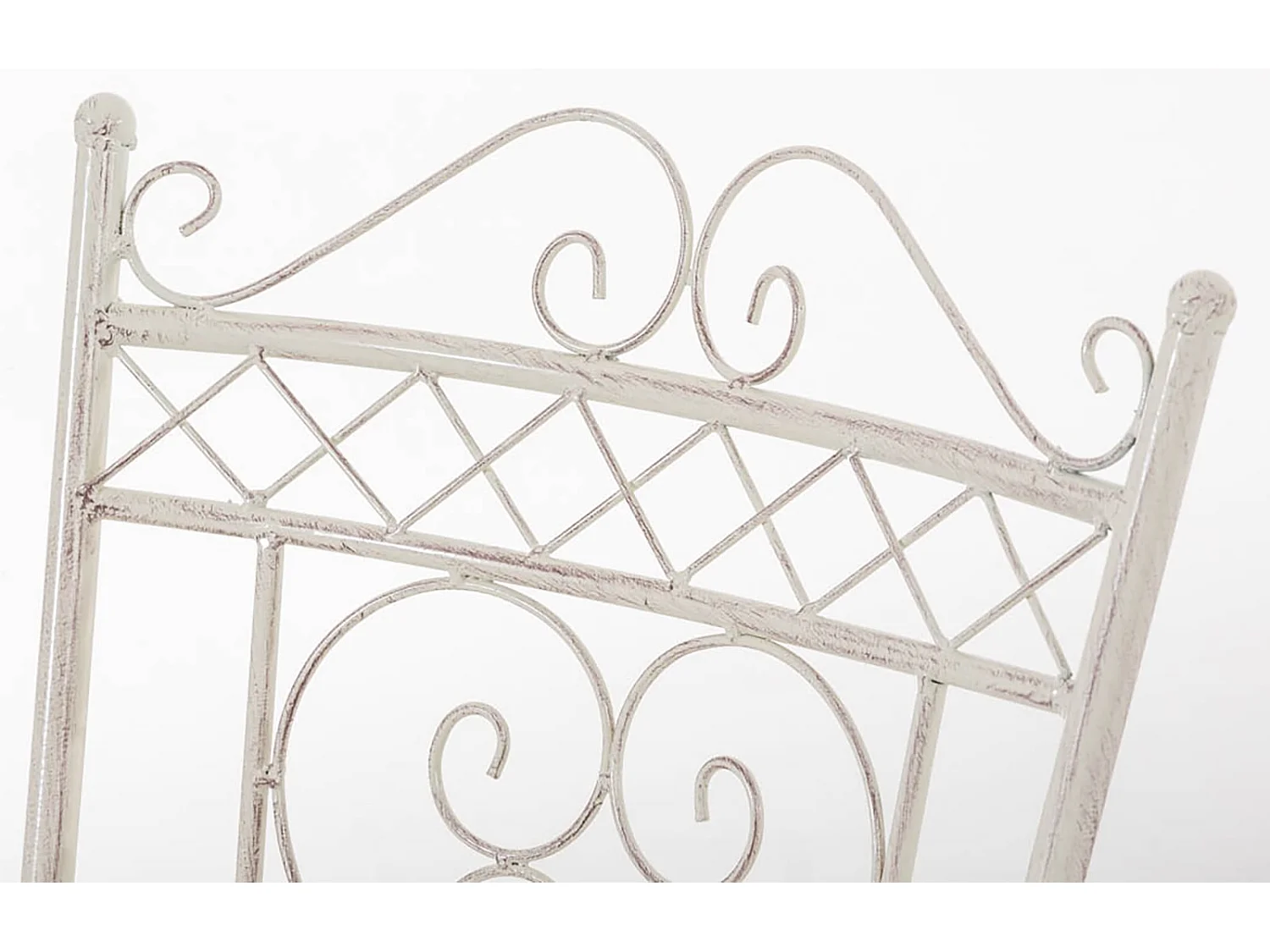 Lot de 2  Chaises de jardin - Métal & Métal - Crème antique - Sheela