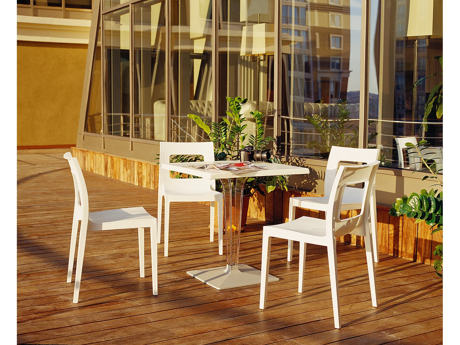 Chaises de jardin - Plastique & Plastique - Blanc - Lucca