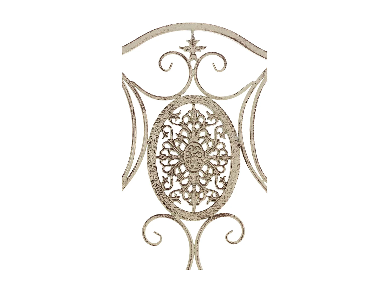 Lot de 2  Chaises de jardin - Métal - Crème antique - Sibell