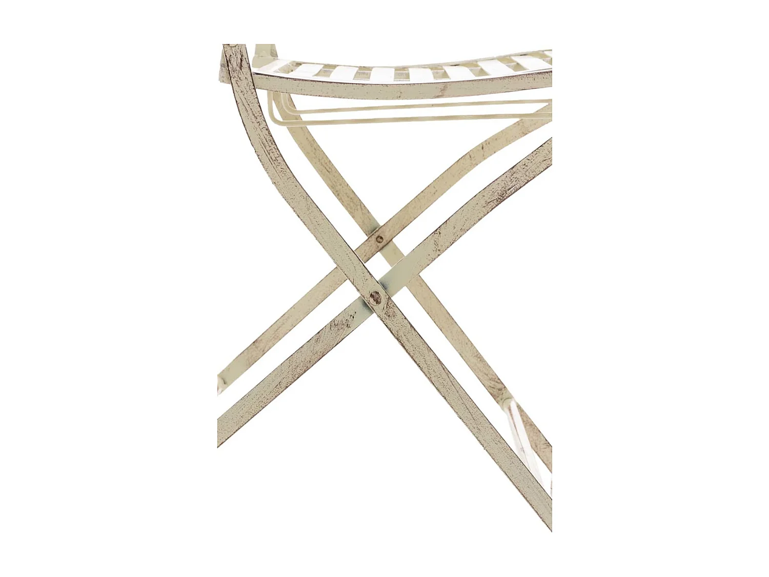 Lot de 2  Chaises de jardin - Métal - Crème antique - Sibell