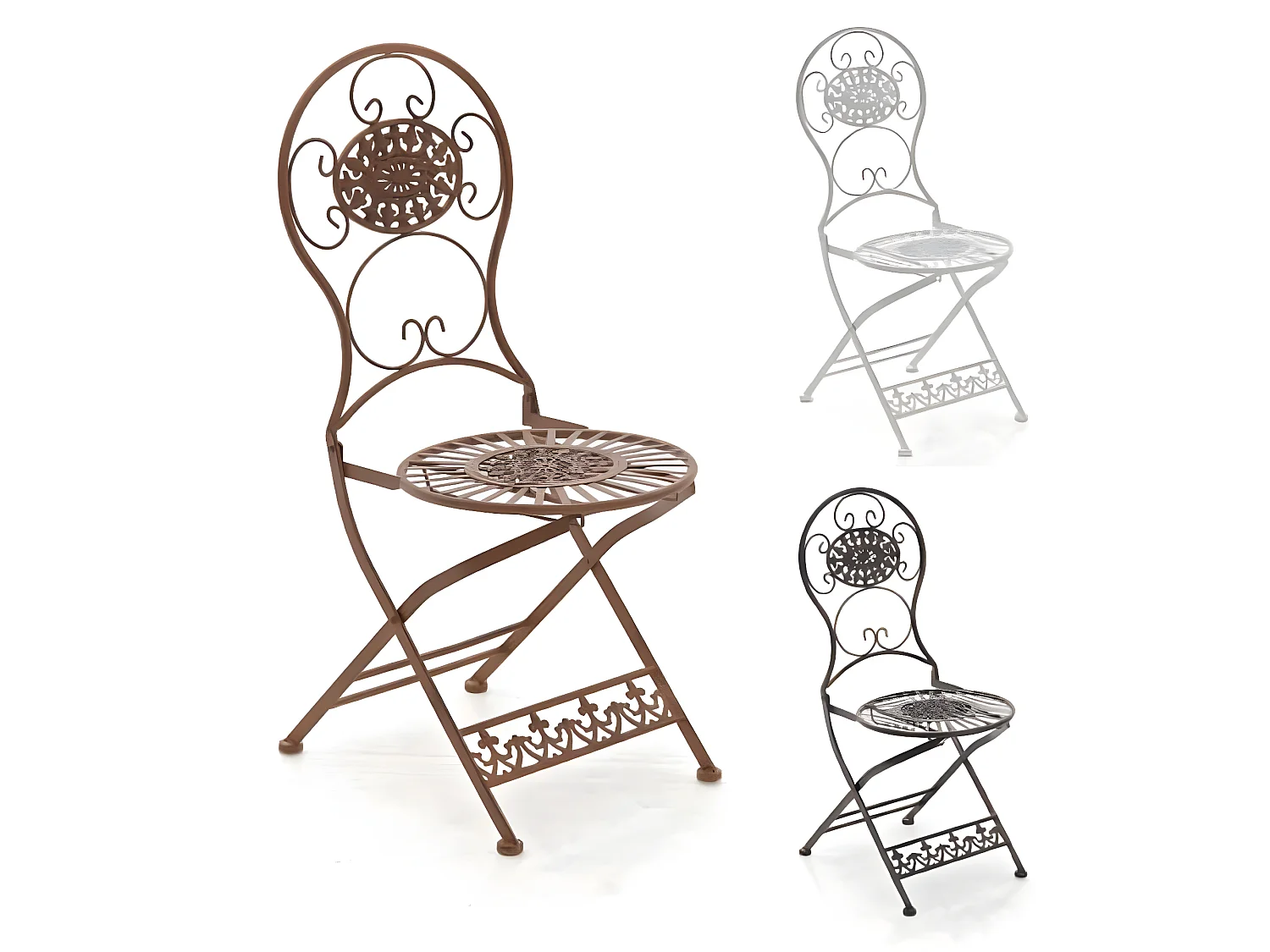 Chaises de jardin - Métal - Bronze - Mani