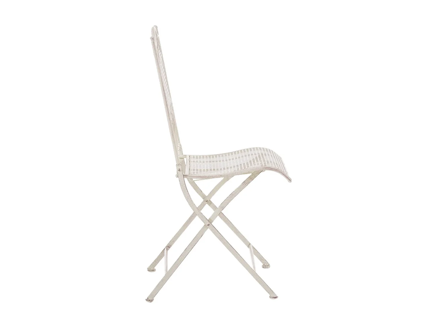 Lot de 2  Chaises de jardin - Métal - Crème antique - Kiran