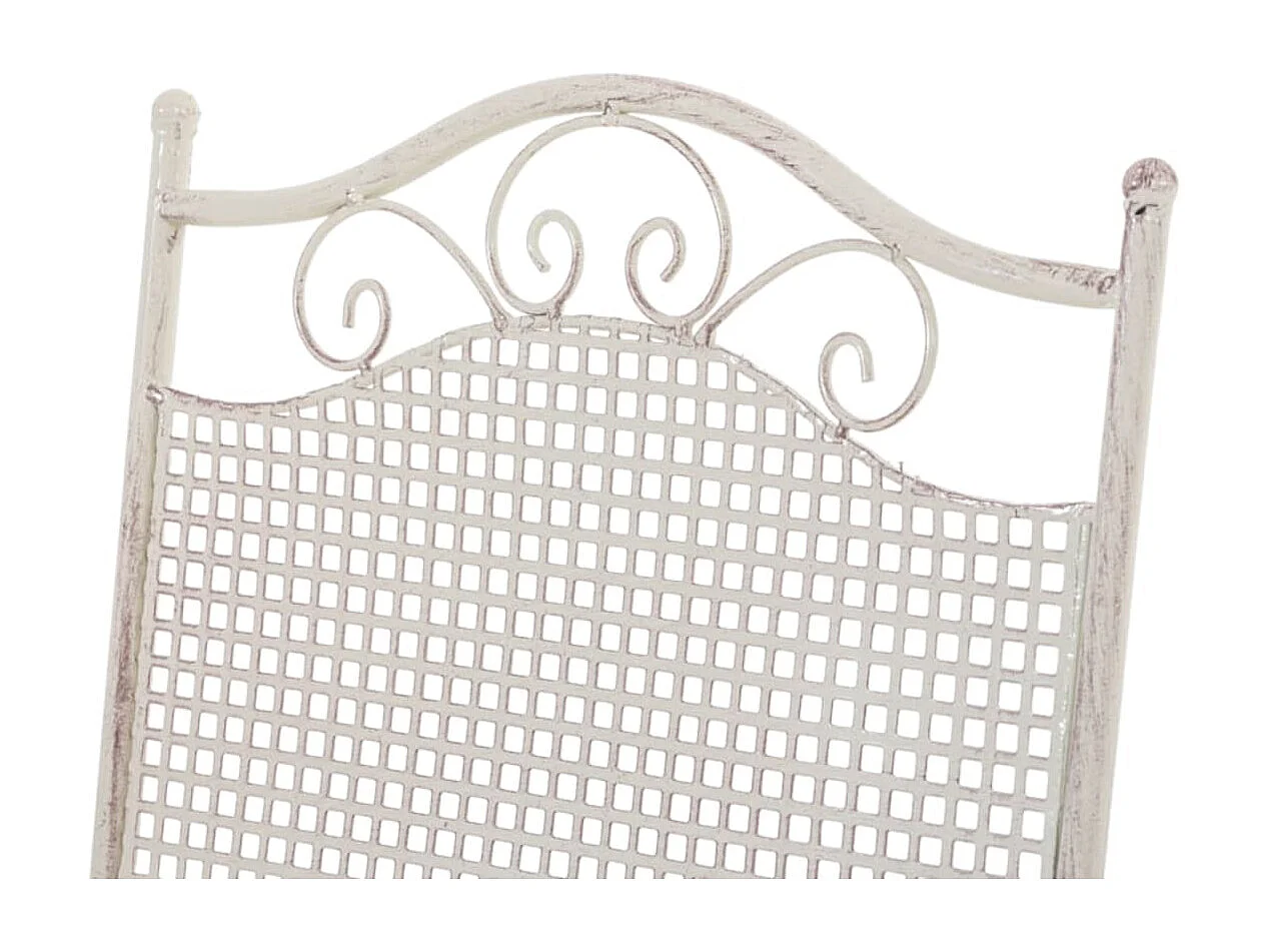 Lot de 2  Chaises de jardin - Métal - Crème antique - Kiran