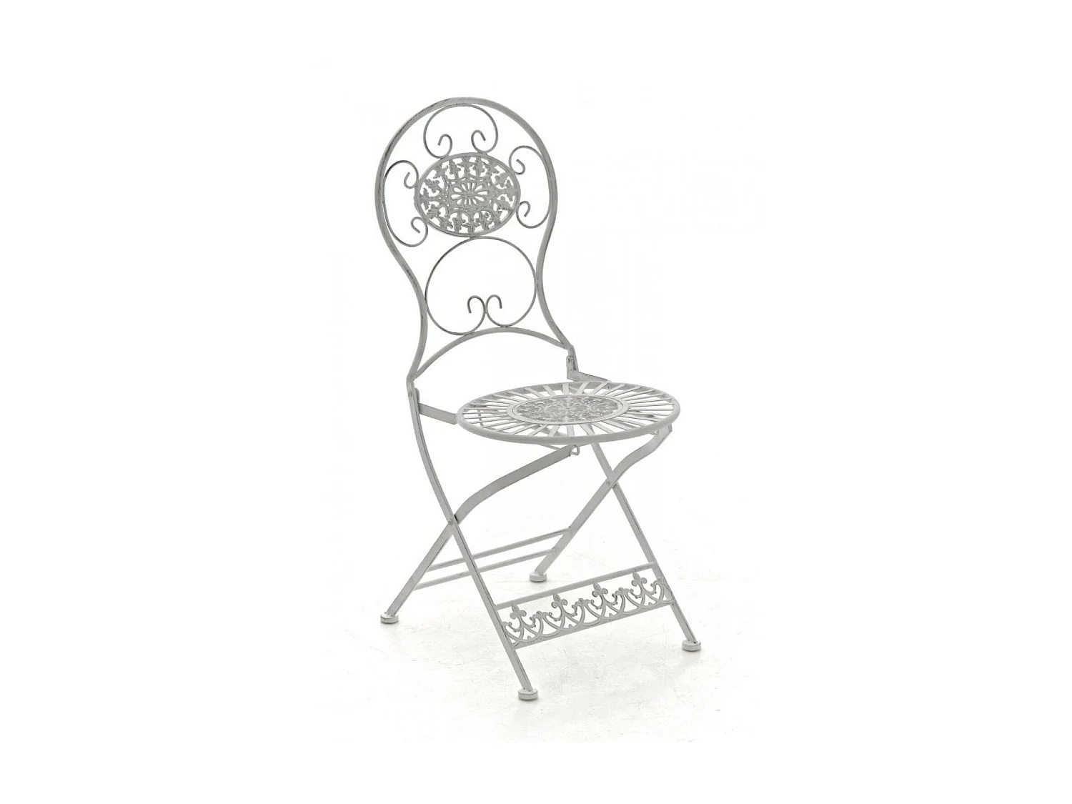 Chaises de jardin - Métal - Blanc antique - Mani
