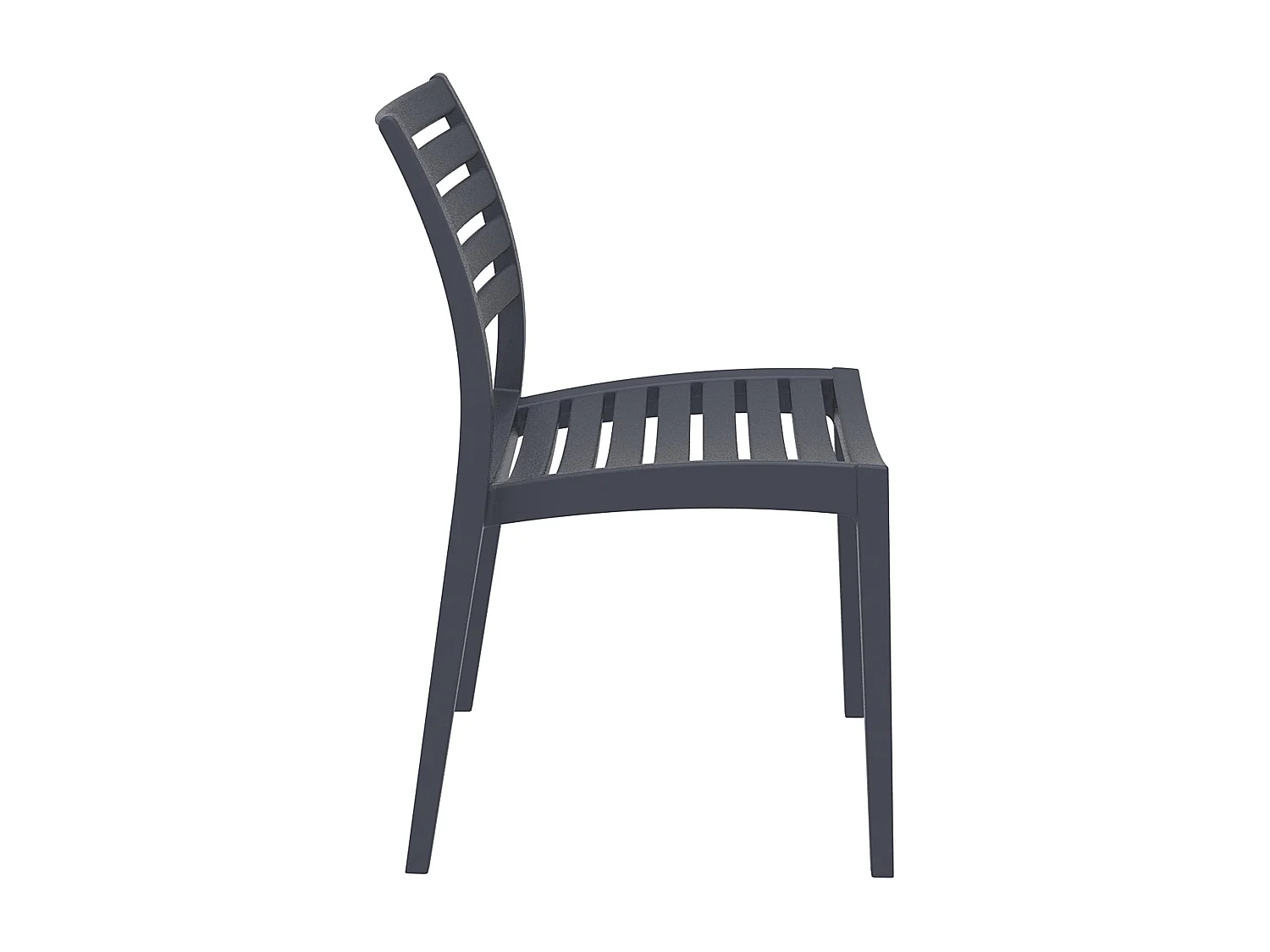 Chaises de jardin - Plastique & Noir - Gris foncé - Ares