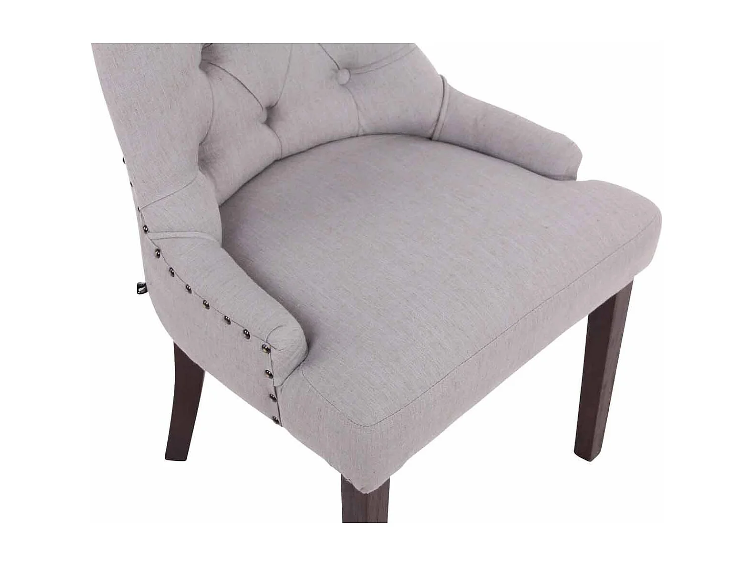 chaise salle à manger - Tissu & Antique - Gris - Aberdeen