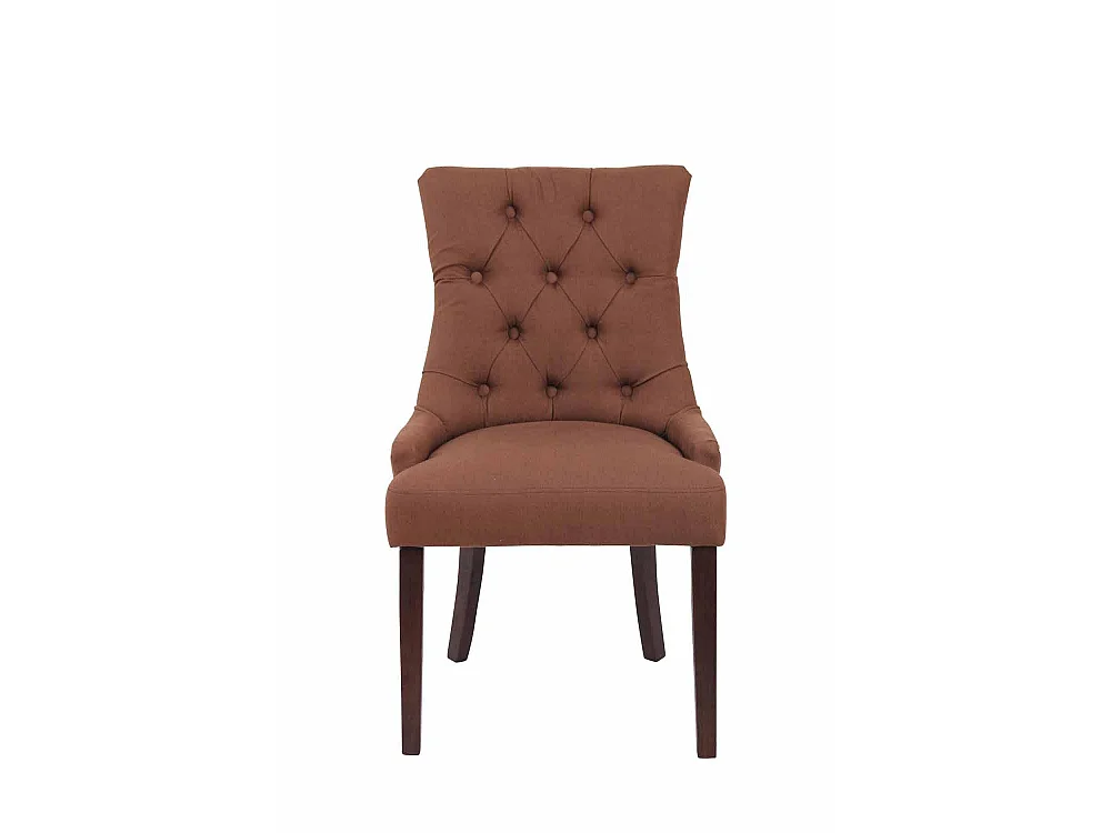 Chaise salle à manger - Tissu & Bois - Marron - Aberdeen