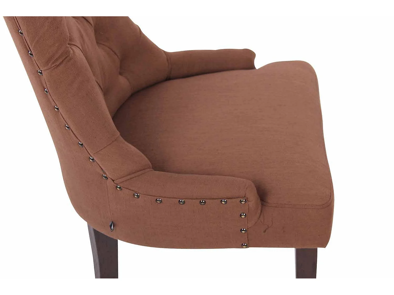 Chaise salle à manger - Tissu & Bois - Marron - Aberdeen