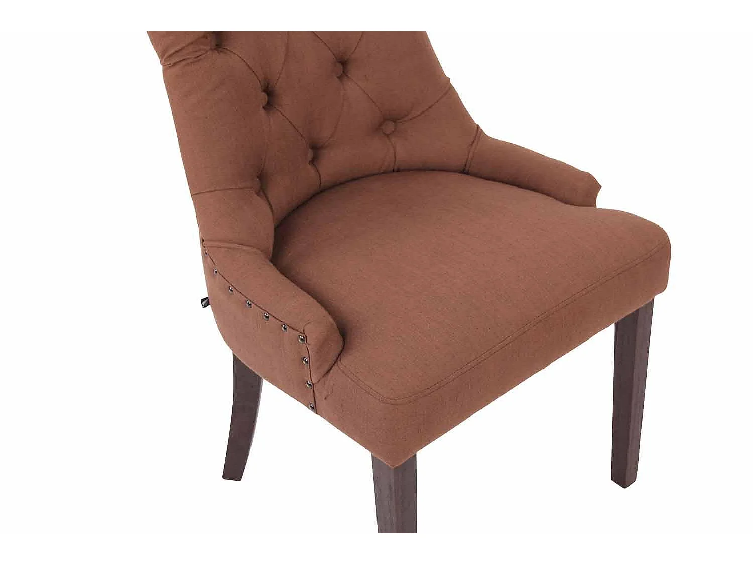 Chaise salle à manger - Tissu & Bois - Marron - Aberdeen