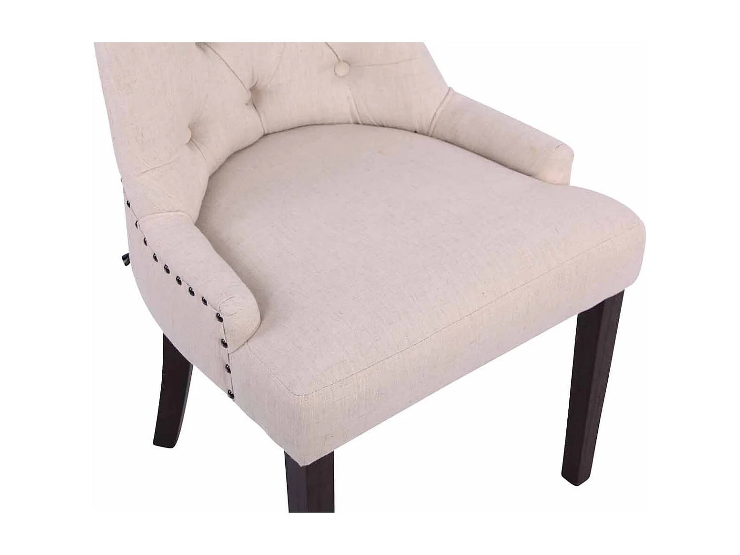 chaise salle à manger - Tissu & Antique - Crème - Aberdeen