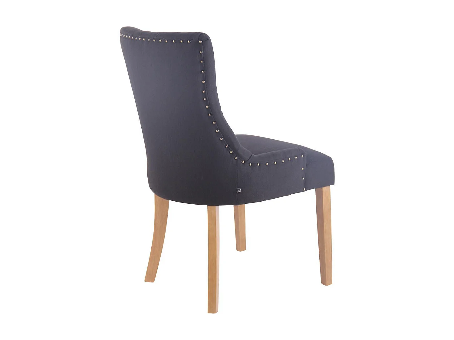 chaise salle à manger - Tissu & Antique clair - Noir - Aberdeen