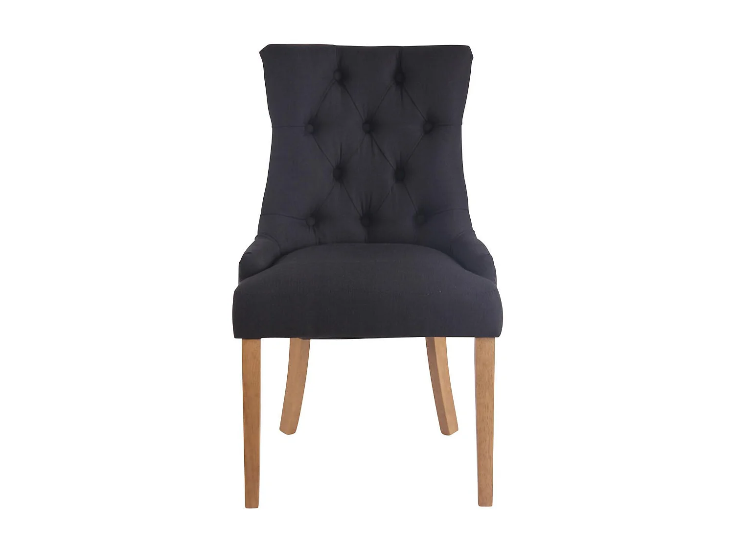 chaise salle à manger - Tissu & Antique clair - Noir - Aberdeen