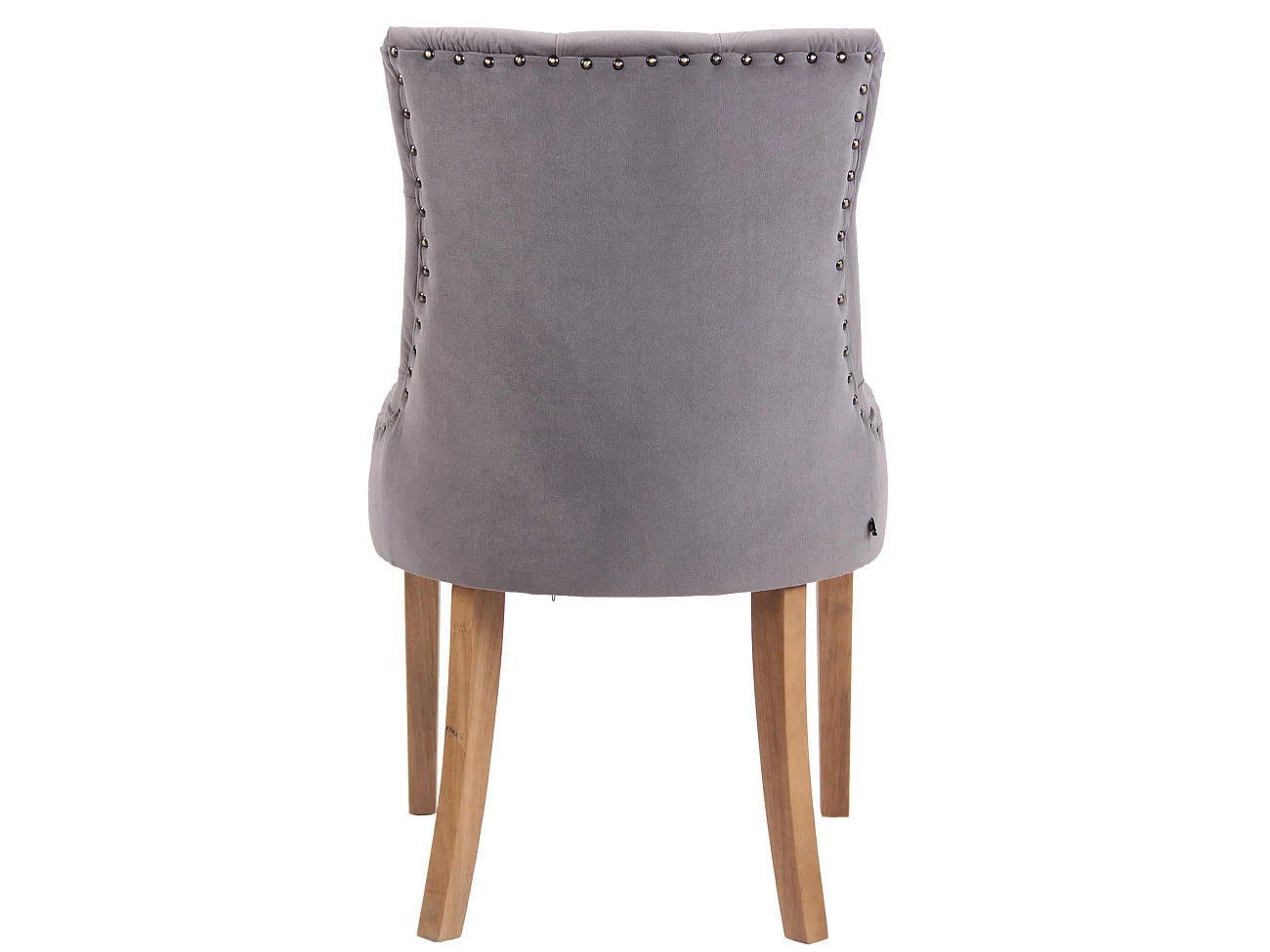 chaise salle à manger - Velours & Antique clair - Gris - Aberdeen