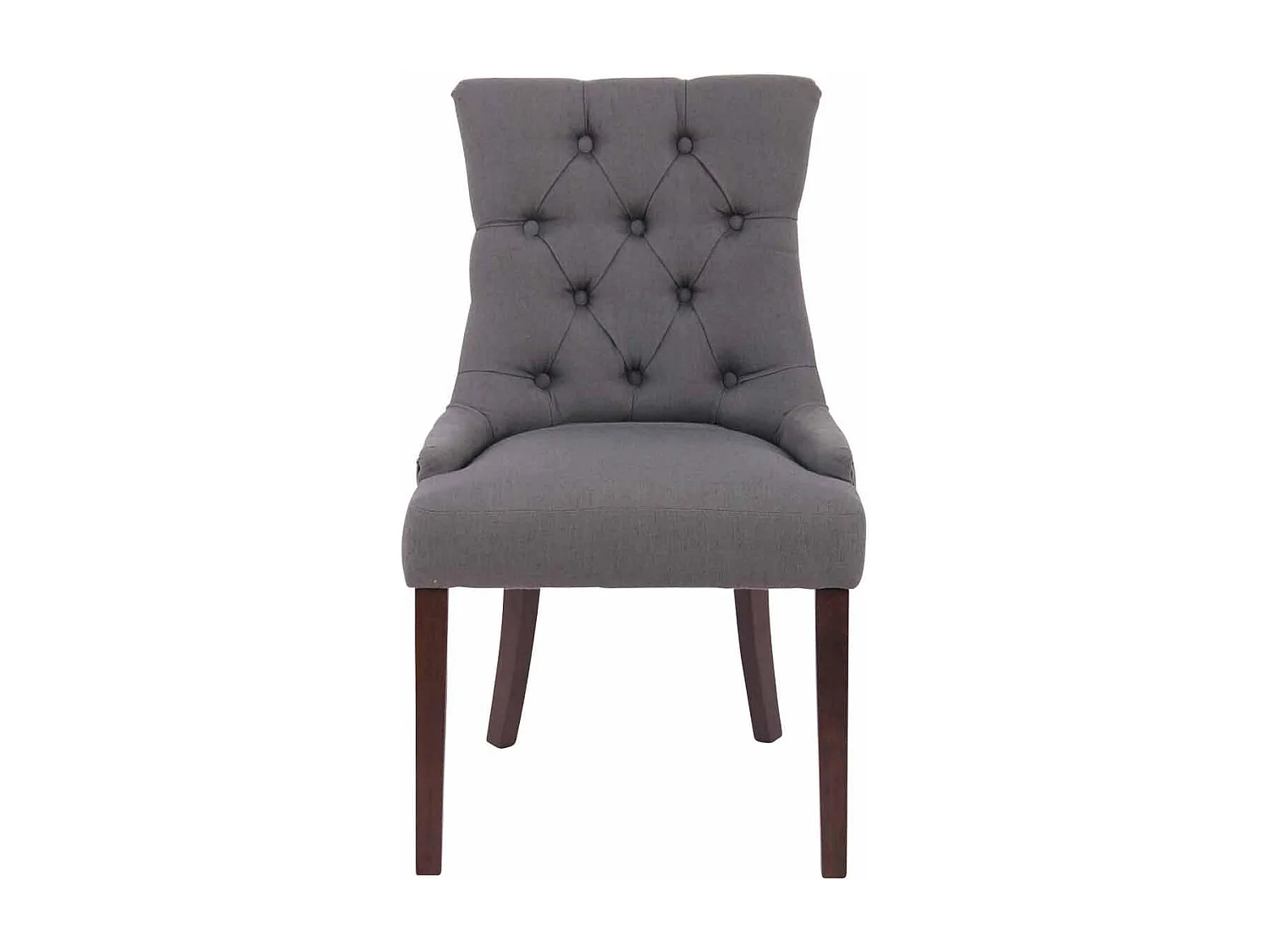 chaise salle à manger - Tissu & Antique - Gris foncé - Aberdeen