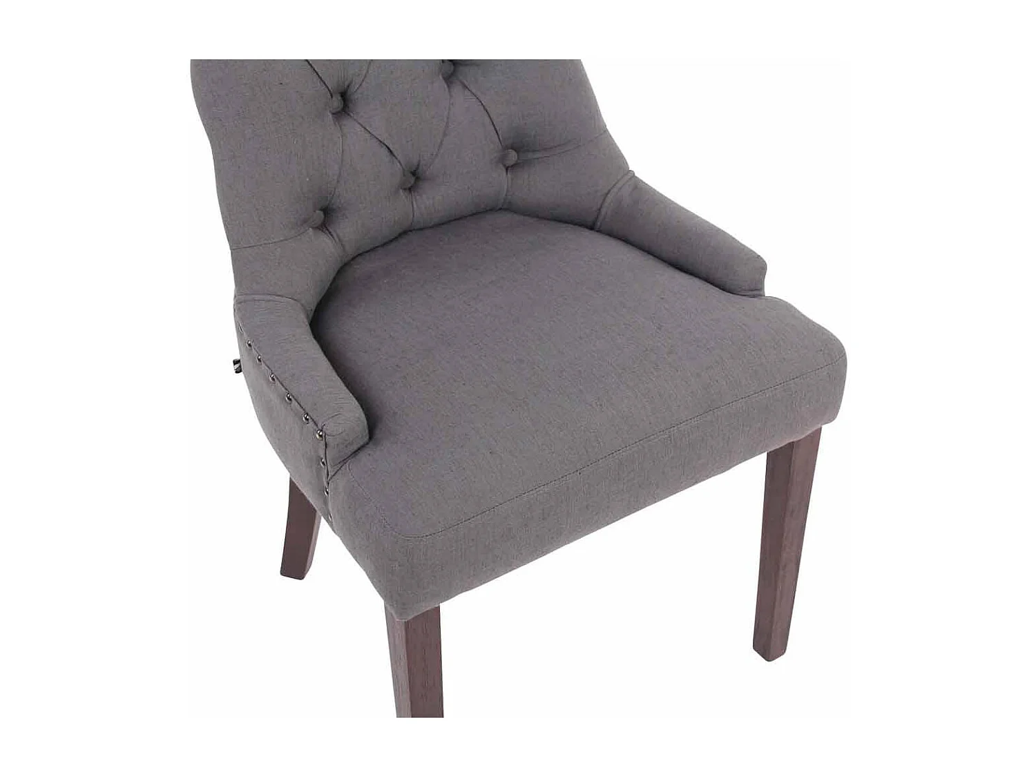 chaise salle à manger - Tissu & Antique - Gris foncé - Aberdeen