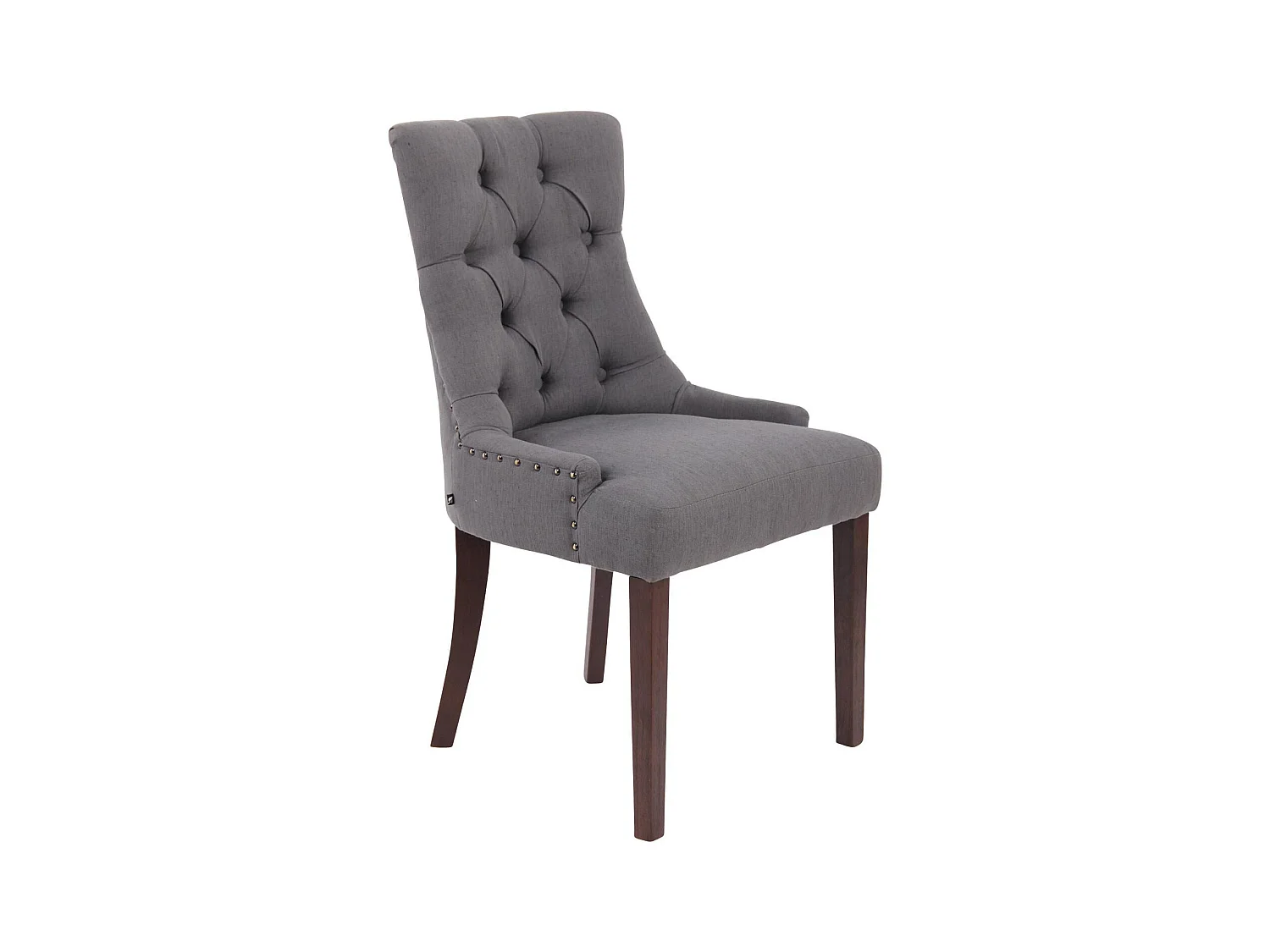 chaise salle à manger - Tissu & Antique - Gris foncé - Aberdeen