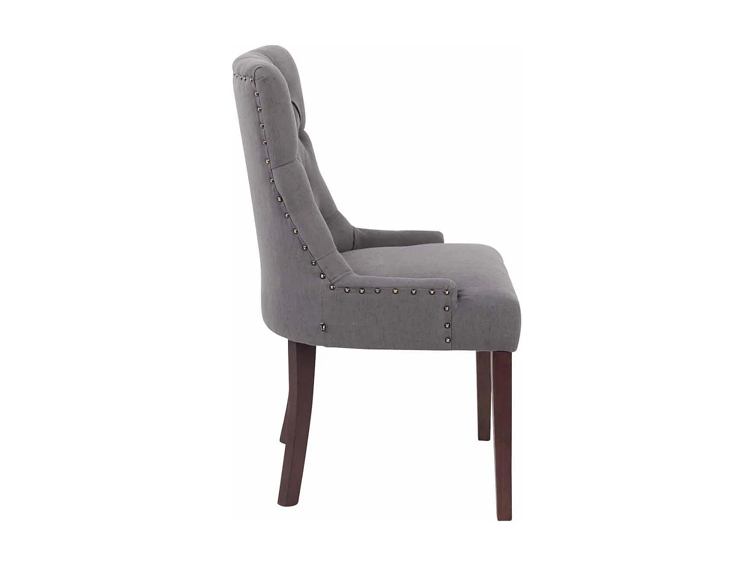 chaise salle à manger - Tissu & Antique - Gris foncé - Aberdeen