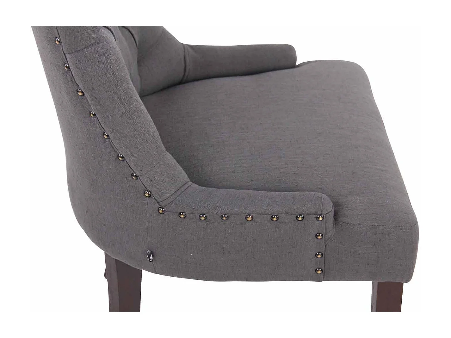 chaise salle à manger - Tissu & Antique - Gris foncé - Aberdeen