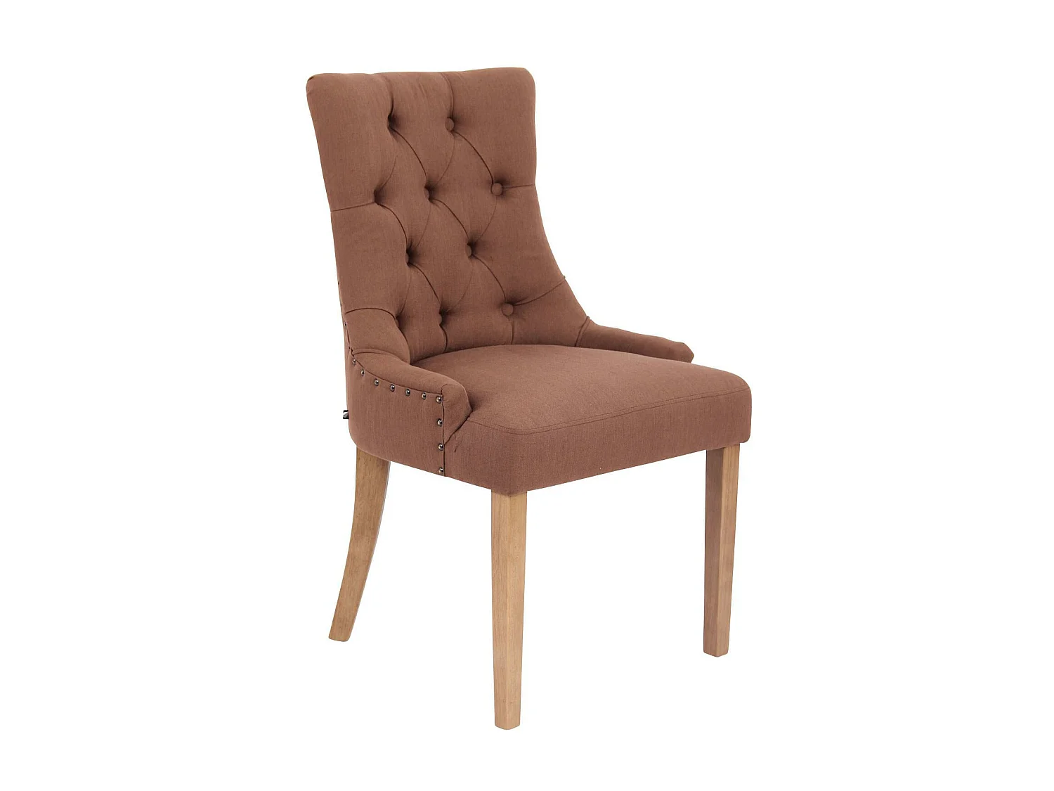 Chaise salle à manger - Tissu & Bois - Marron - Aberdeen