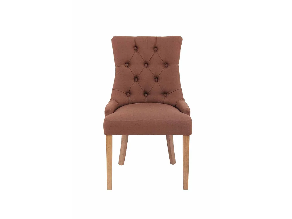 Chaise salle à manger - Tissu & Bois - Marron - Aberdeen