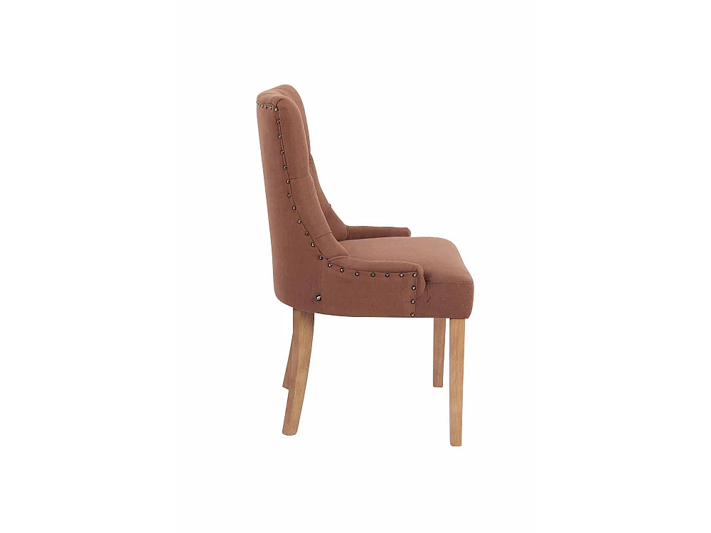 Chaise salle à manger - Tissu & Bois - Marron - Aberdeen