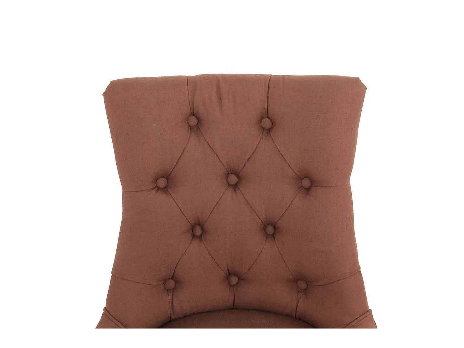 Chaise salle à manger - Tissu & Bois - Marron - Aberdeen