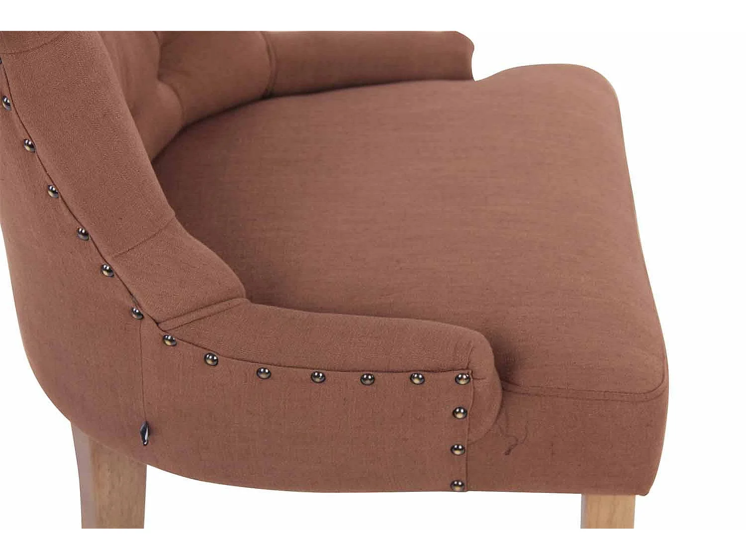 Chaise salle à manger - Tissu & Bois - Marron - Aberdeen