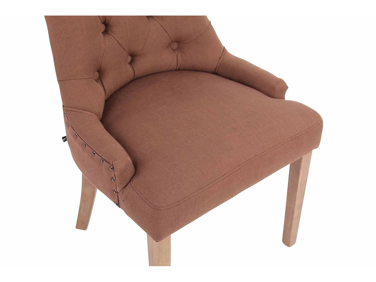 Chaise salle à manger - Tissu & Bois - Marron - Aberdeen