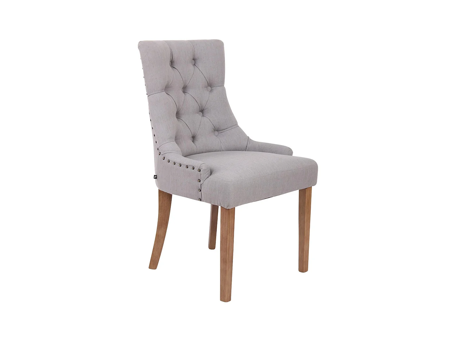 chaise salle à manger - Tissu & Antique clair - Gris - Aberdeen