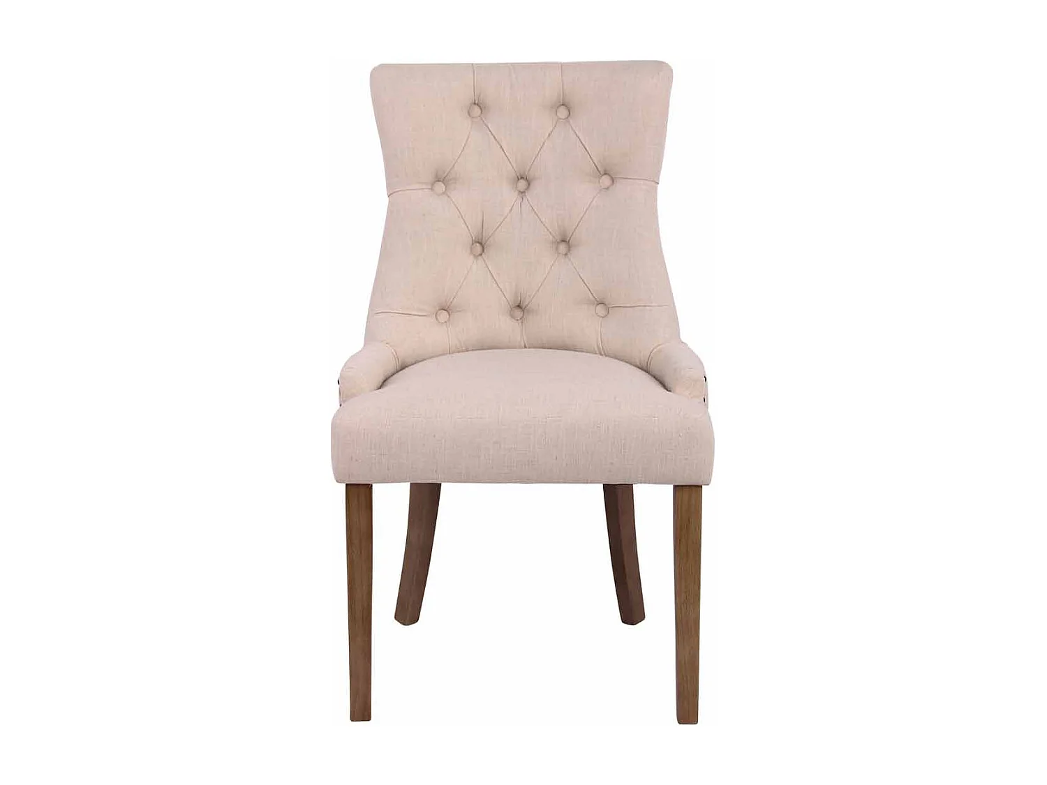 chaise salle à manger - Tissu & Antique clair - Crème - Aberdeen