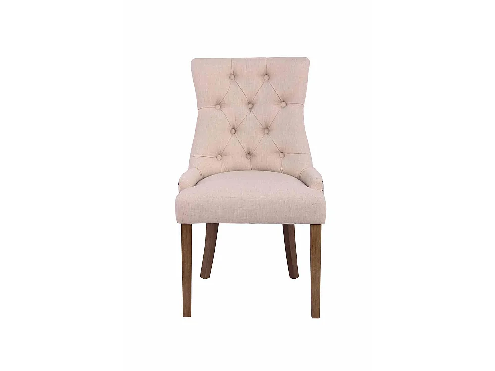 chaise salle à manger - Tissu & Antique clair - Crème - Aberdeen