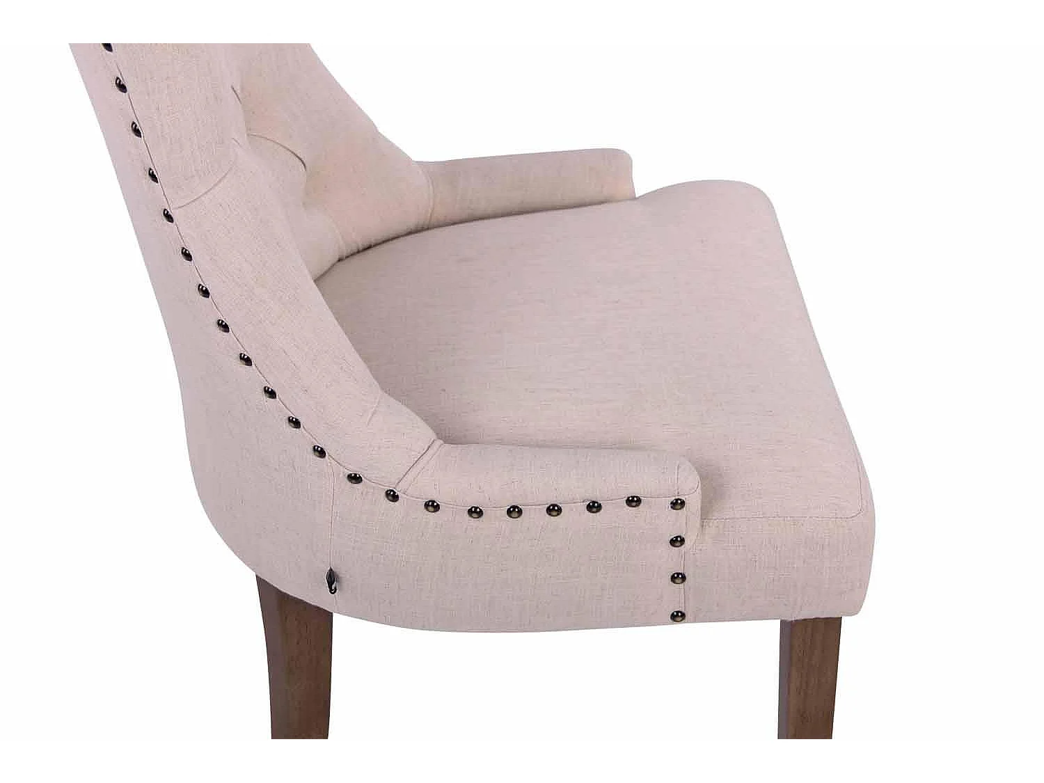 chaise salle à manger - Tissu & Antique clair - Crème - Aberdeen