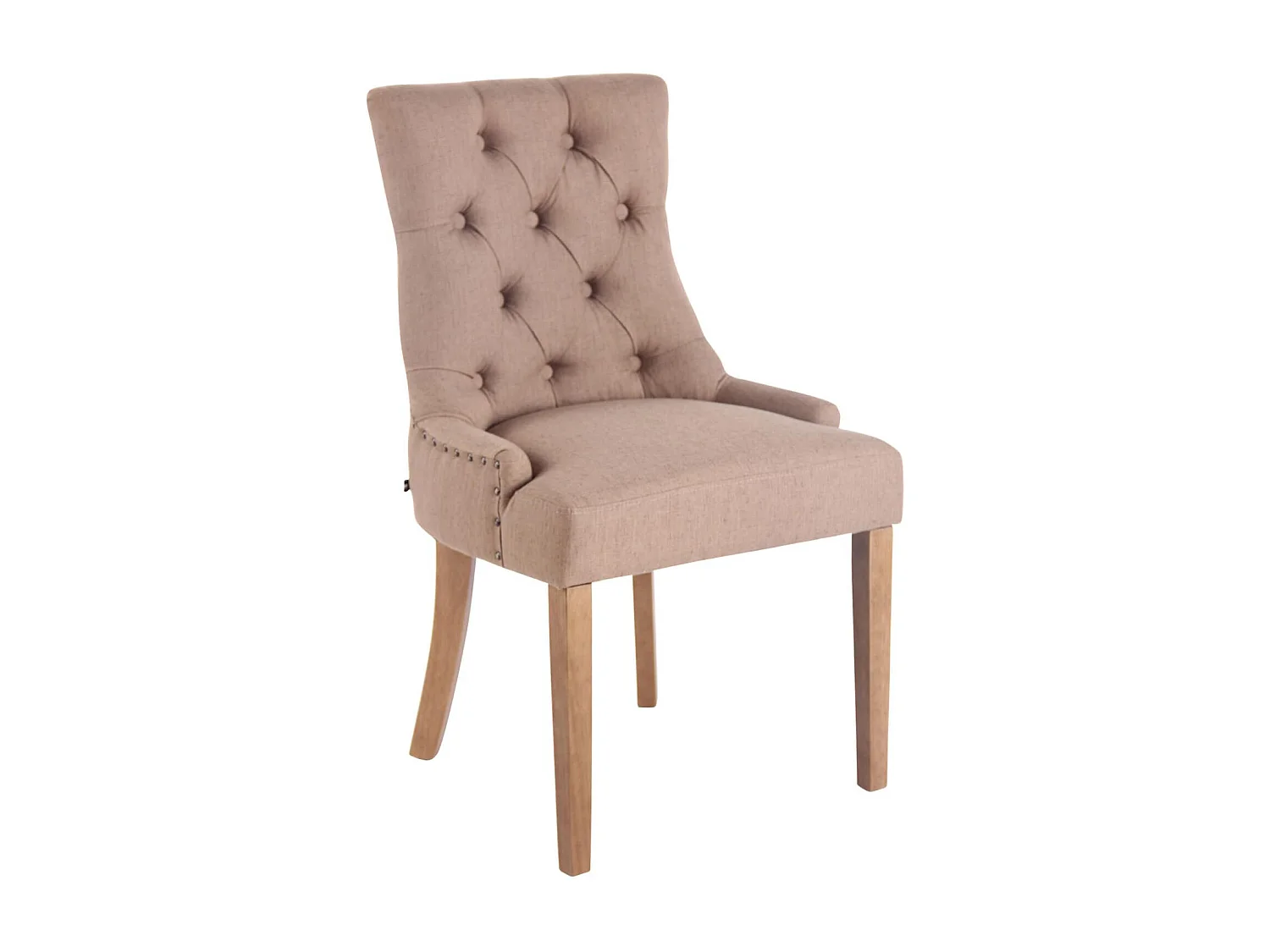 chaise salle à manger - Tissu & Antique clair - Taupe - Aberdeen