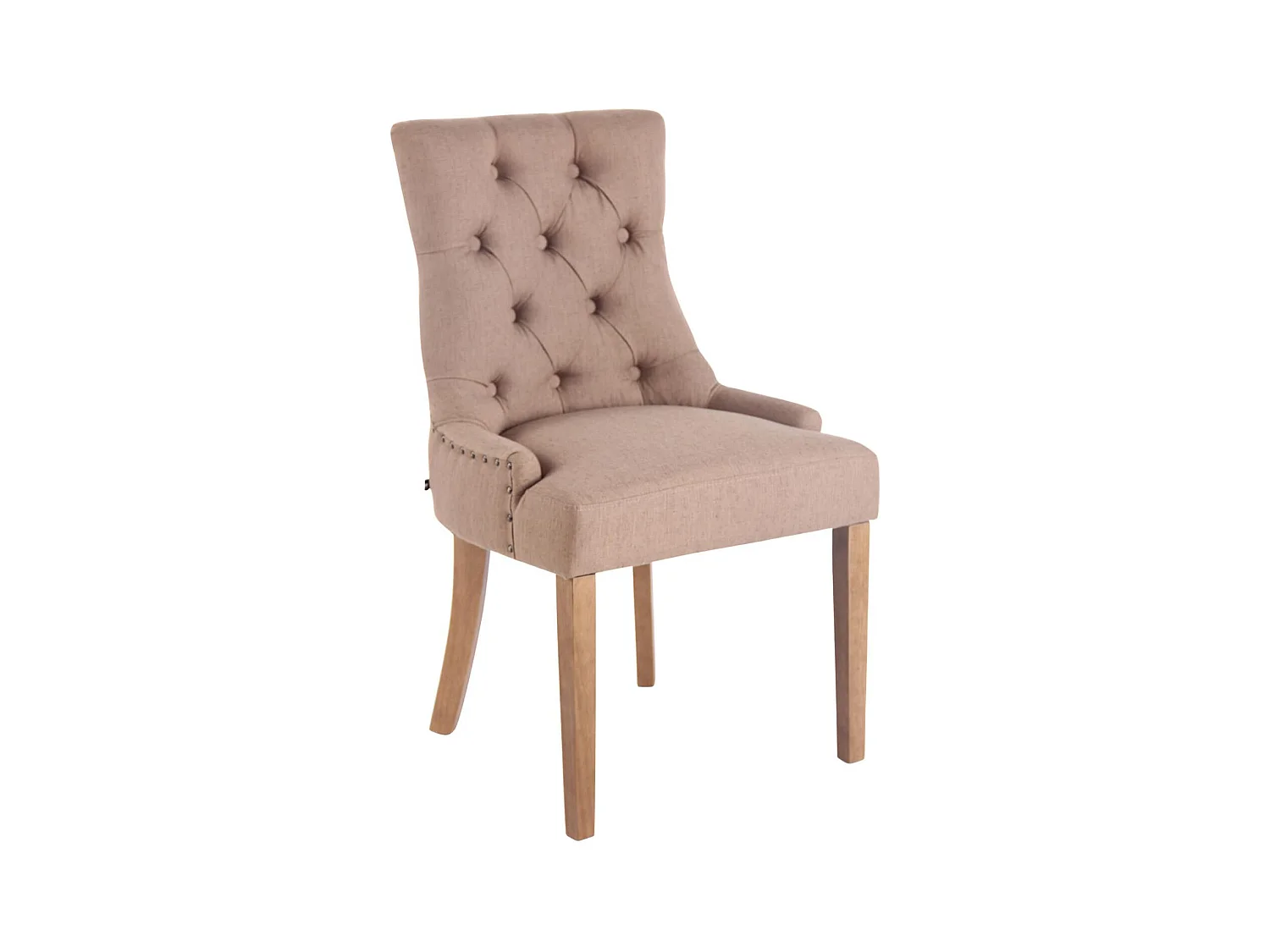 chaise salle à manger - Tissu & Antique clair - Taupe - Aberdeen