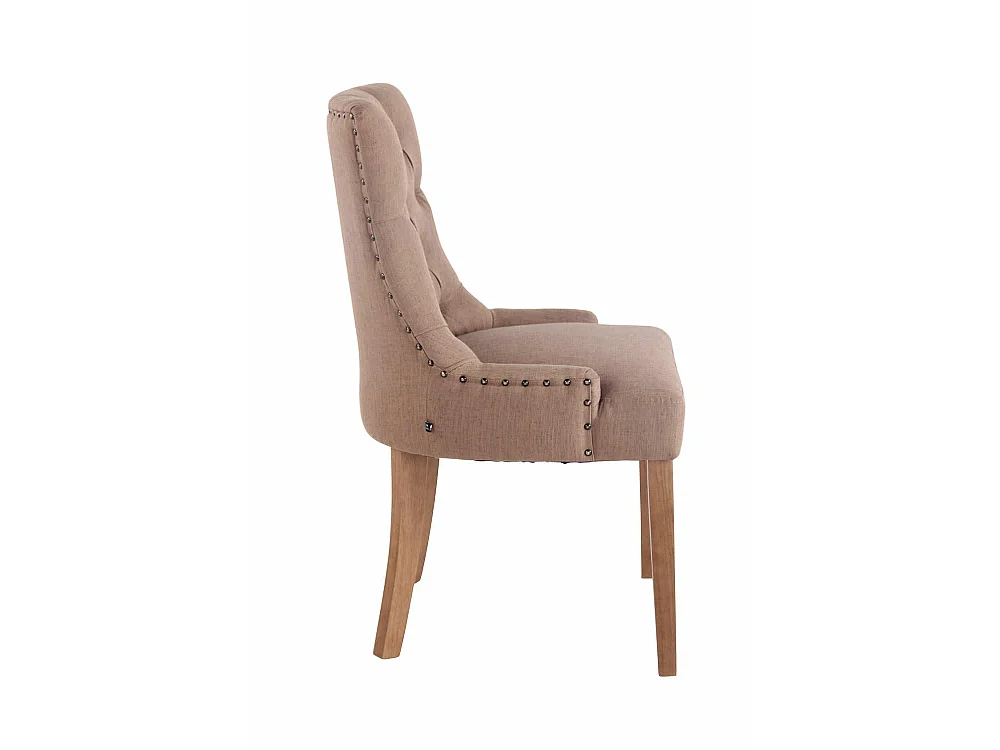 chaise salle à manger - Tissu & Antique clair - Taupe - Aberdeen
