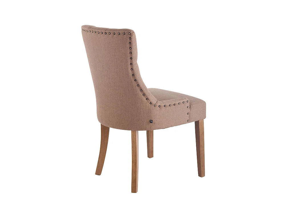 chaise salle à manger - Tissu & Antique clair - Taupe - Aberdeen