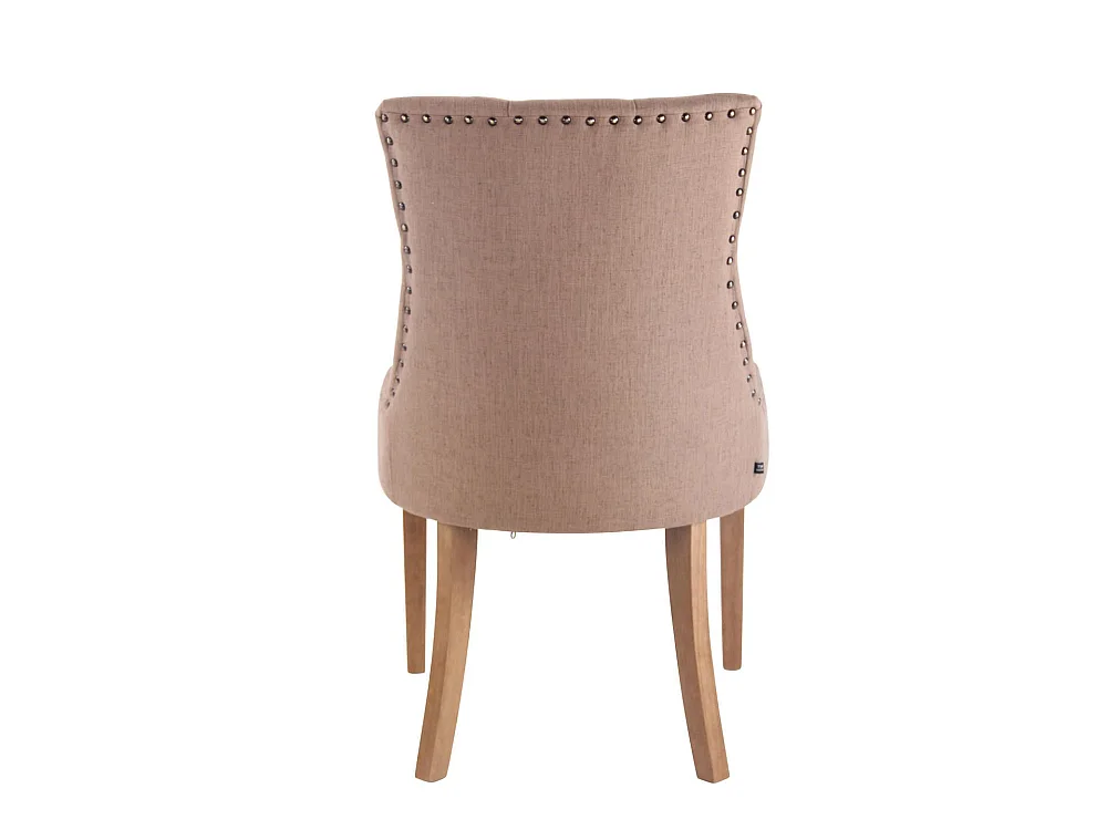 chaise salle à manger - Tissu & Antique clair - Taupe - Aberdeen