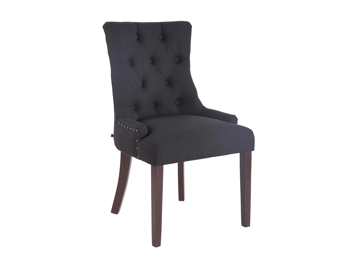 chaise salle à manger - Tissu & Antique - Noir - Aberdeen