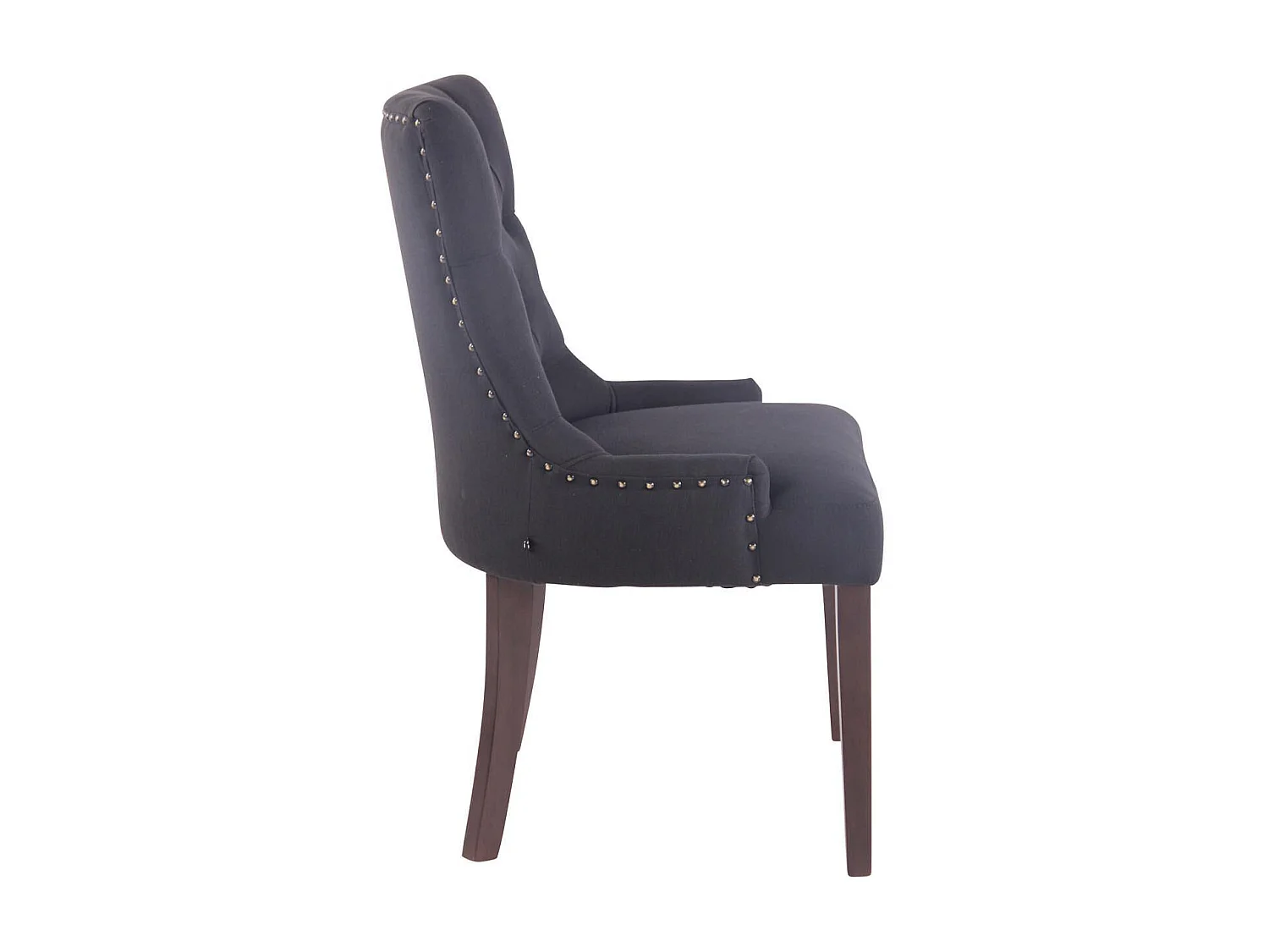 chaise salle à manger - Tissu & Antique - Noir - Aberdeen