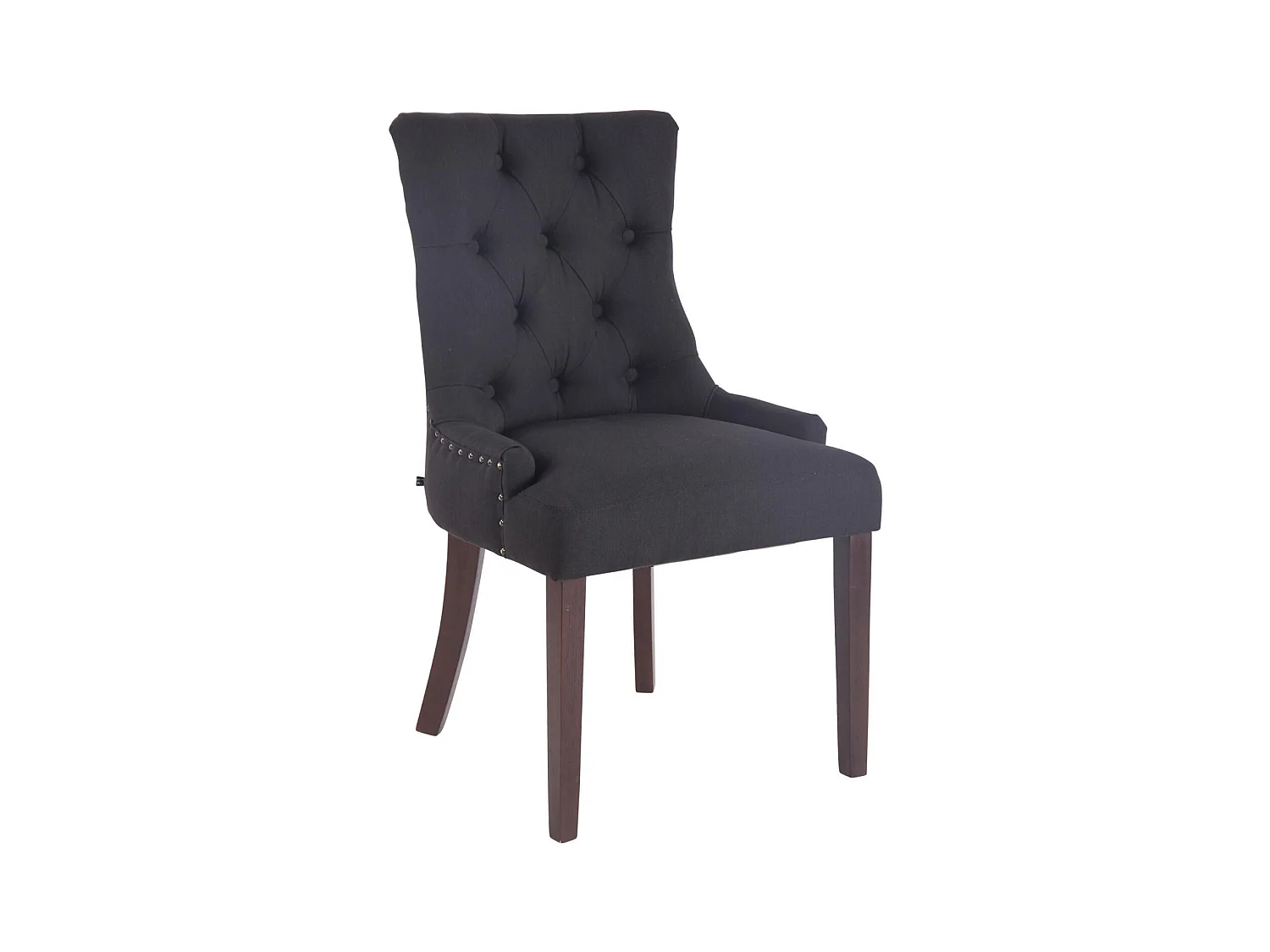 chaise salle à manger - Tissu & Antique - Noir - Aberdeen