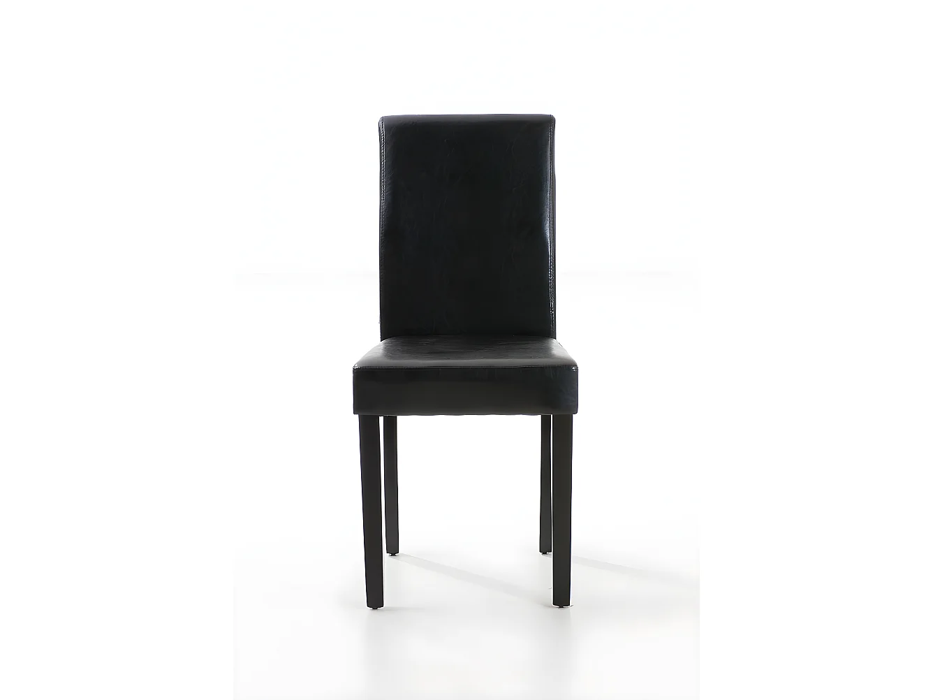 chaise salle à manger - Similicuir & Marron foncé - Noir - Ina