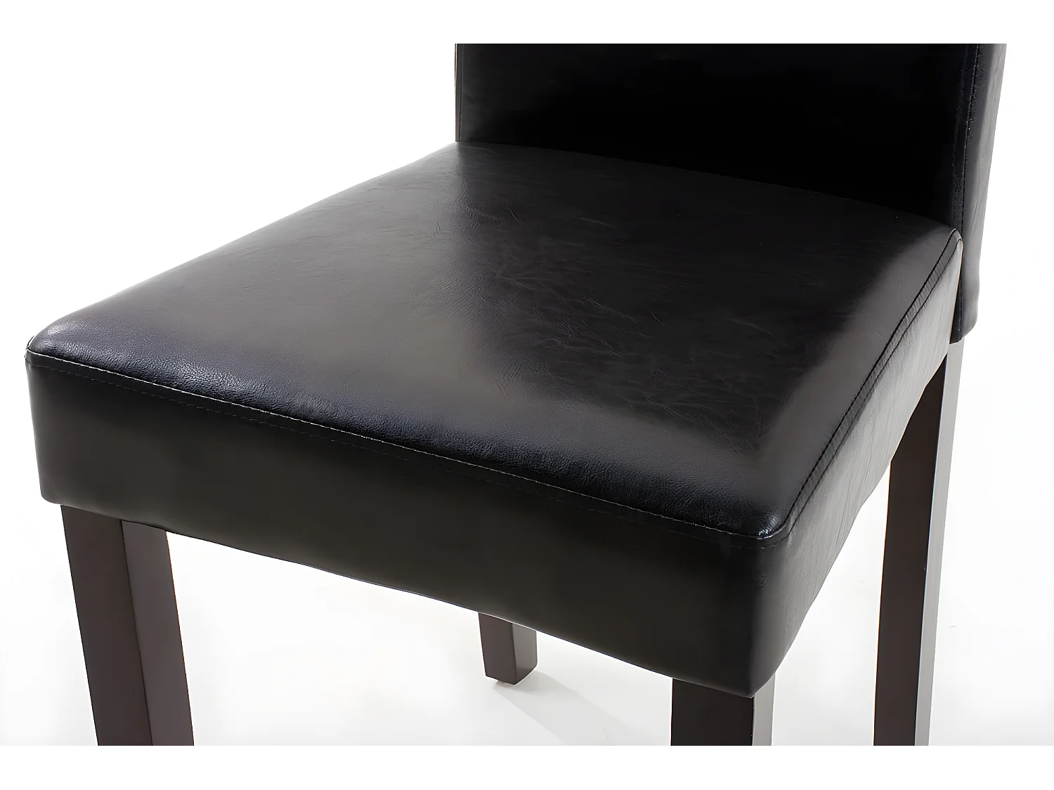 chaise salle à manger - Similicuir & Marron foncé - Noir - Ina