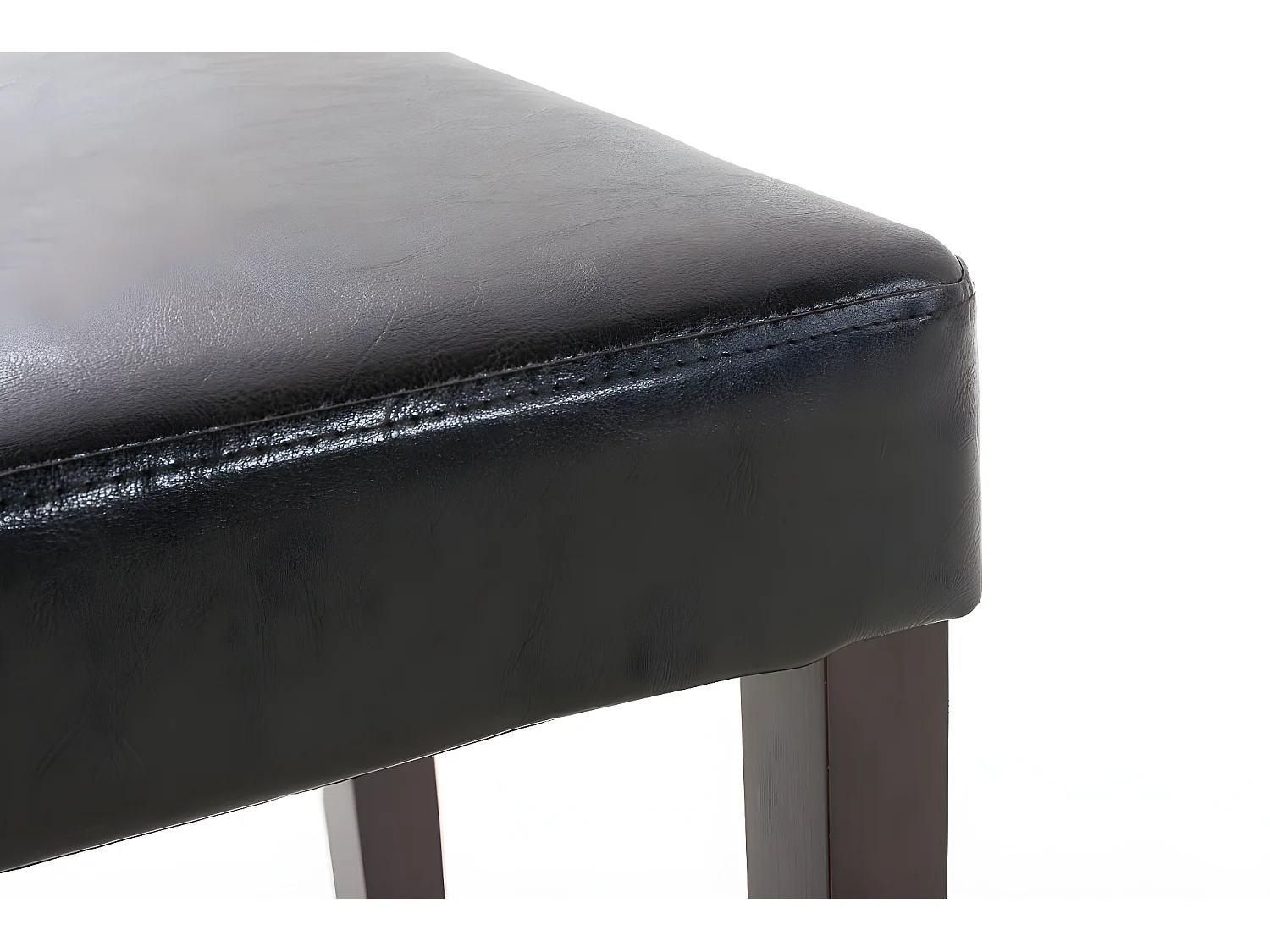 chaise salle à manger - Similicuir & Marron foncé - Noir - Ina