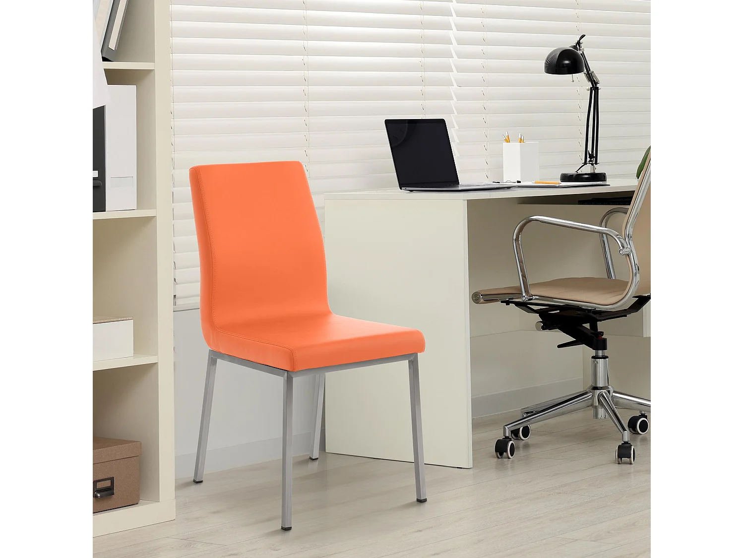 chaise salle à manger - Similicuir - Orange - Colmar