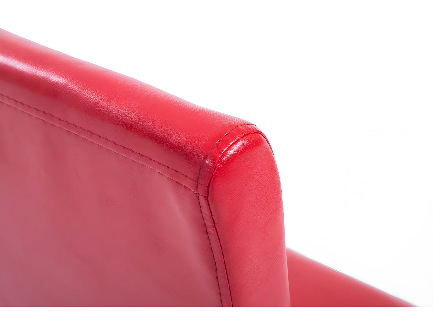 chaise salle à manger - Similicuir & Nature - Rouge - Ina