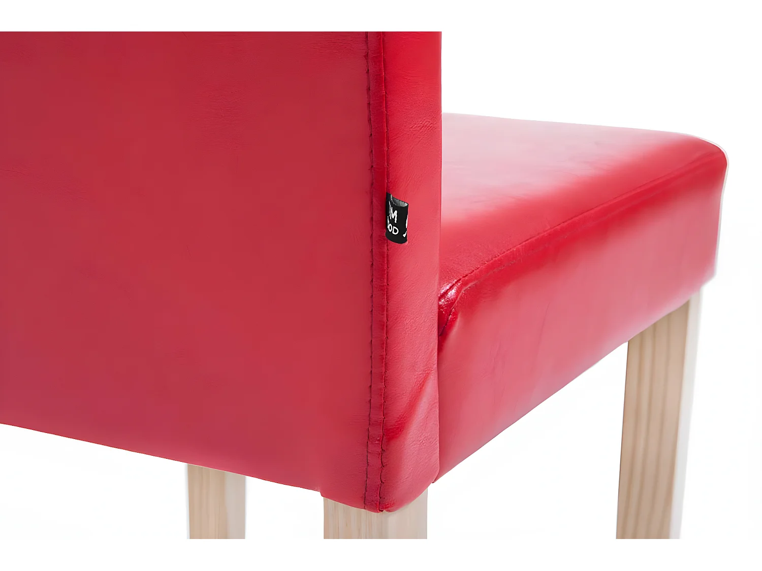 chaise salle à manger - Similicuir & Nature - Rouge - Ina