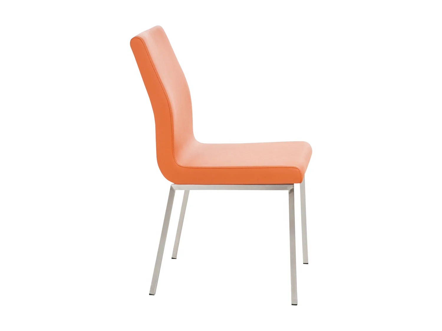 Lot de 2  chaise salle à manger - Similicuir - Orange - Colmar