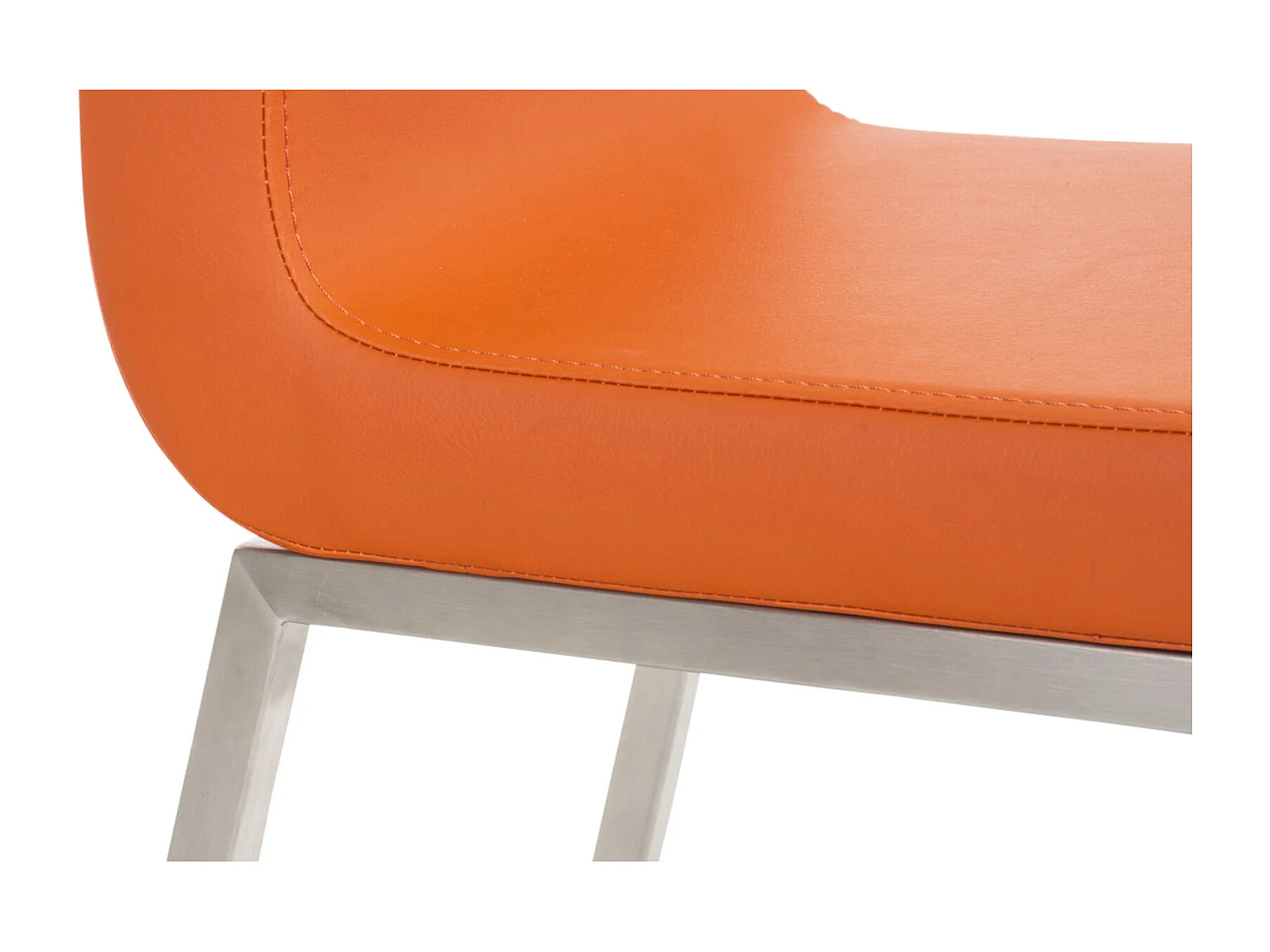 Lot de 2  chaise salle à manger - Similicuir - Orange - Colmar