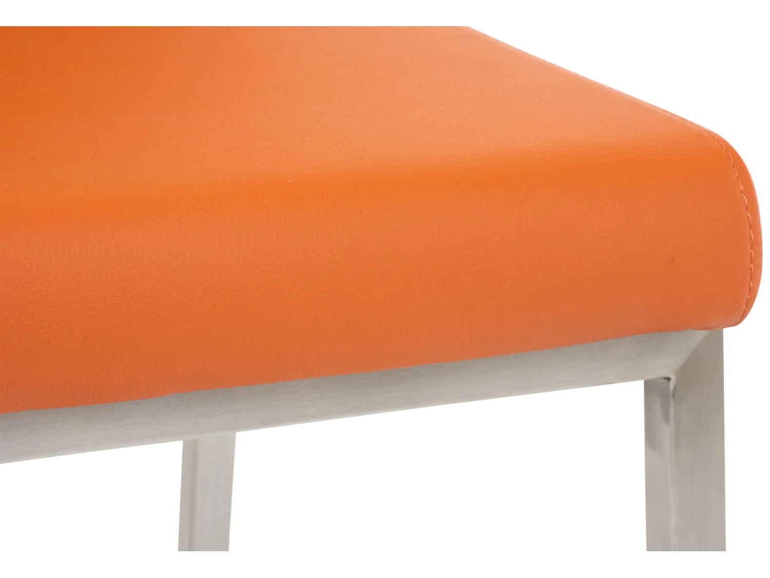 Lot de 2  chaise salle à manger - Similicuir - Orange - Colmar