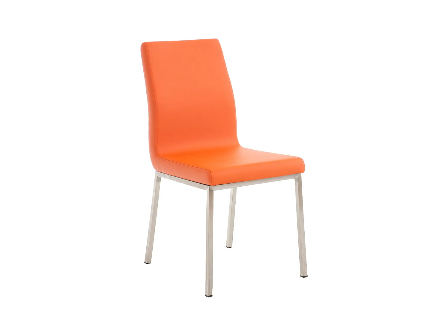 Lot de 2  chaise salle à manger - Similicuir - Orange - Colmar